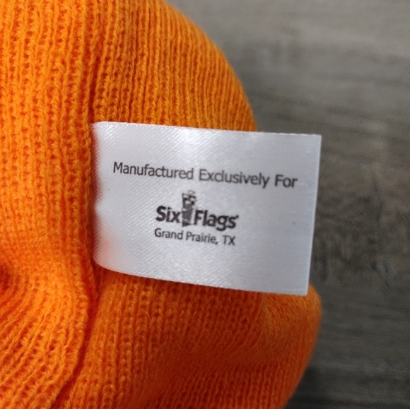 Orange pumpkin stocking cap with pom - Picture 6 of 6